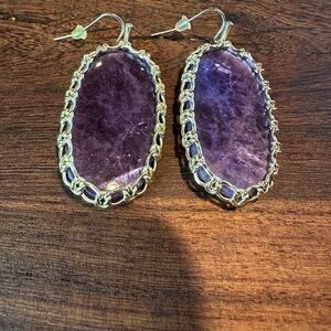 Kendra Scott Purple/Gold Earrings